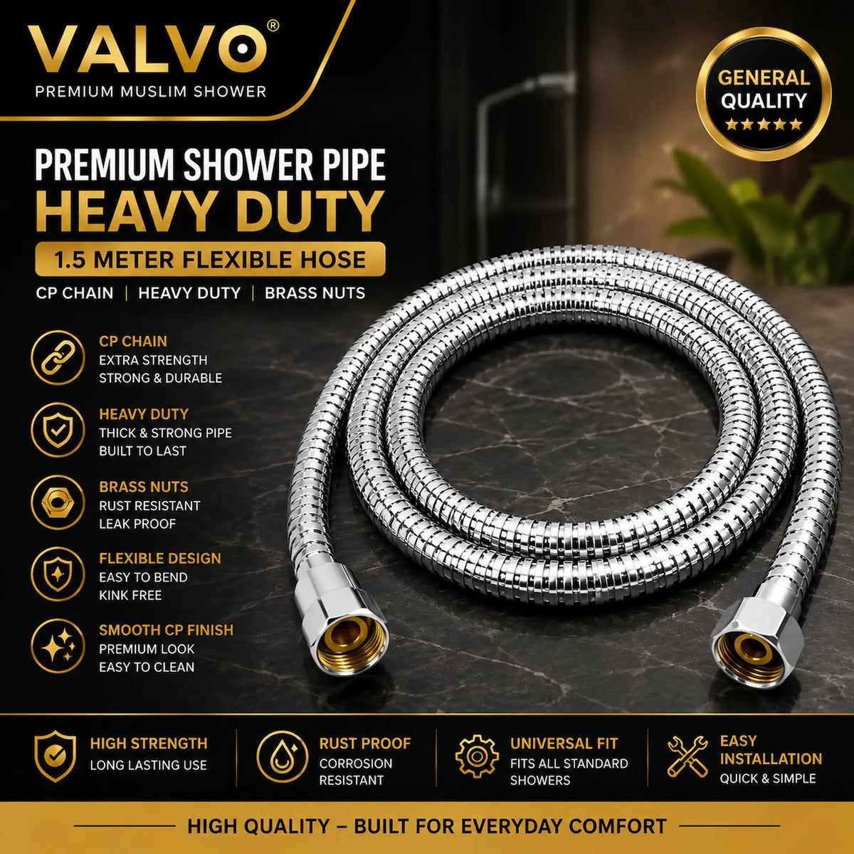 VALVO Premium Stainless Steel Muslim Shower Set